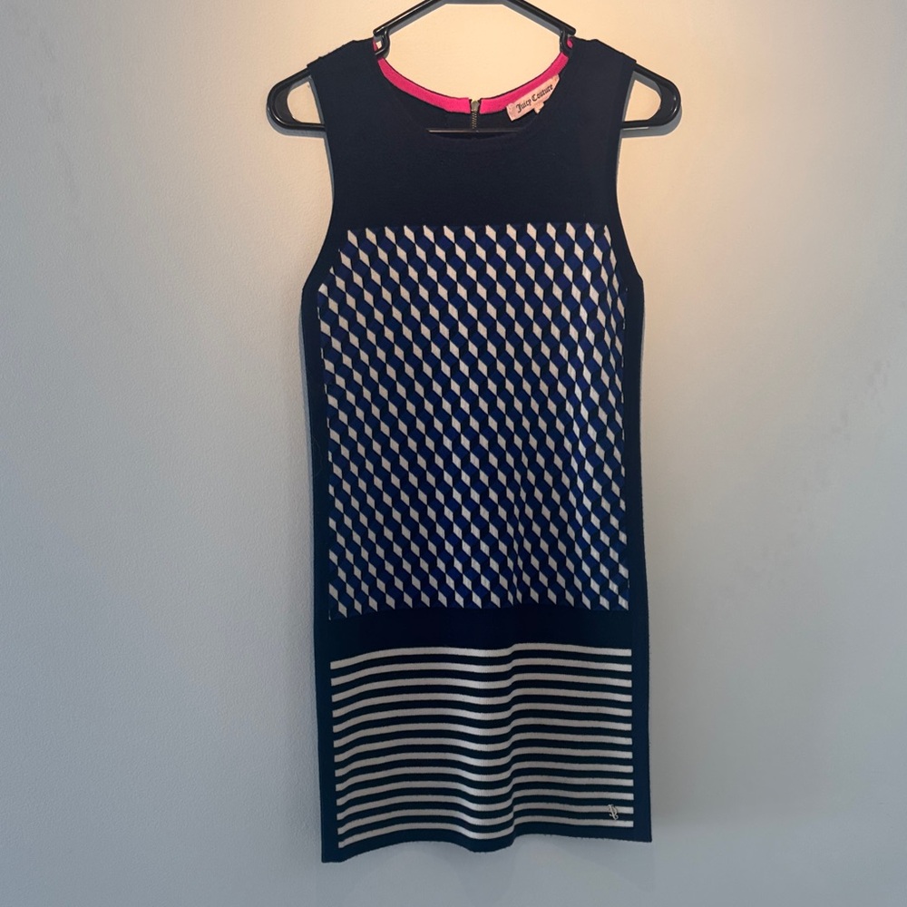 Juicy Couture Navy and White Mini Dress